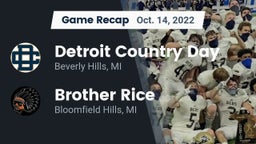 Recap: Detroit Country Day  vs. Brother Rice  2022