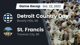 Recap: Detroit Country Day  vs. St. Francis  2022