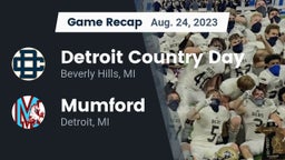 Recap: Detroit Country Day  vs. Mumford  2023