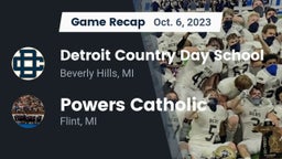 Recap: Detroit Country Day School vs. Powers Catholic  2023