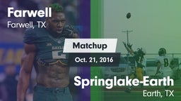 Matchup: Farwell vs. Springlake-Earth  2016