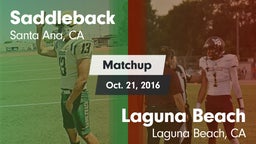 Matchup: Saddleback vs. Laguna Beach  2016