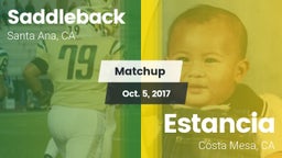 Matchup: Saddleback vs. Estancia  2017