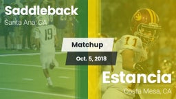 Matchup: Saddleback vs. Estancia  2018