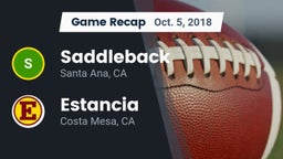 Recap: Saddleback  vs. Estancia  2018
