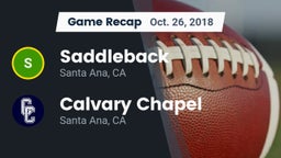 Recap: Saddleback  vs. Calvary Chapel  2018