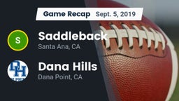 Recap: Saddleback  vs. Dana Hills  2019