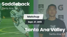 Matchup: Saddleback vs. Santa Ana Valley  2019