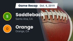 Recap: Saddleback  vs. Orange  2019