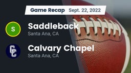 Recap: Saddleback  vs. Calvary Chapel  2022