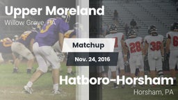 Matchup: Upper Moreland vs. Hatboro-Horsham  2016