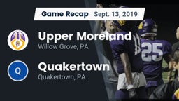 Recap: Upper Moreland  vs. Quakertown  2019