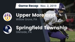 Recap: Upper Moreland  vs. Springfield Township  2019