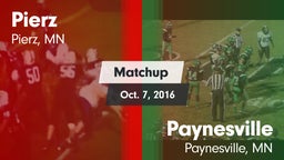 Matchup: Pierz vs. Paynesville  2016
