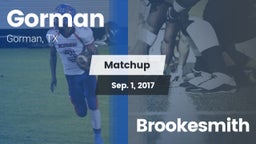 Matchup: Gorman vs. Brookesmith 2017