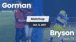 Matchup: Gorman vs. Bryson  2017