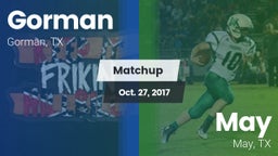 Matchup: Gorman vs. May  2017