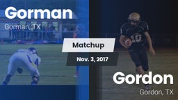 Matchup: Gorman vs. Gordon  2017