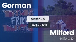 Matchup: Gorman vs. Milford  2018