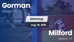 Matchup: Gorman vs. Milford  2019