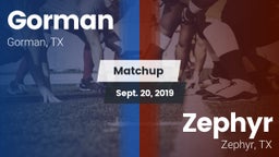 Matchup: Gorman vs. Zephyr  2019