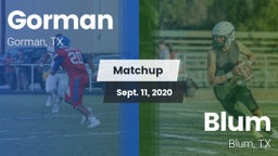 Matchup: Gorman vs. Blum  2020