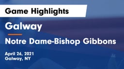 Galway  vs Notre Dame-Bishop Gibbons Game Highlights - April 26, 2021