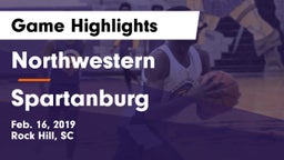 Northwestern  vs Spartanburg  Game Highlights - Feb. 16, 2019