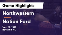 Northwestern  vs Nation Ford  Game Highlights - Jan. 22, 2020