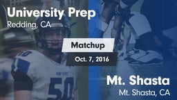 Matchup: University Prep vs. Mt. Shasta  2016