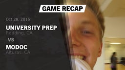 Recap: University Prep  vs. Modoc  2016