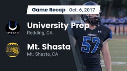 Recap: University Prep  vs. Mt. Shasta  2017