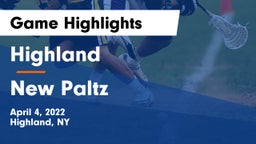 Highland  vs New Paltz  Game Highlights - April 4, 2022
