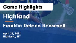 Highland  vs Franklin Delano Roosevelt Game Highlights - April 22, 2022