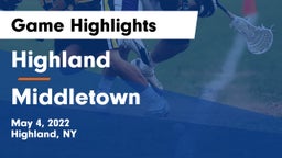 Highland  vs Middletown  Game Highlights - May 4, 2022