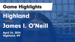 Highland  vs James I. O'Neill  Game Highlights - April 24, 2024