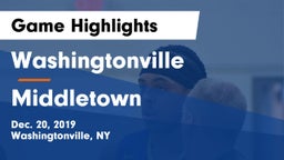Washingtonville  vs Middletown  Game Highlights - Dec. 20, 2019