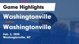 Washingtonville  vs Washingtonville  Game Highlights - Feb. 3, 2020