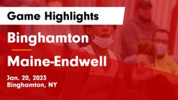 Binghamton  vs Maine-Endwell  Game Highlights - Jan. 20, 2023