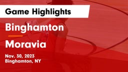 Binghamton  vs Moravia  Game Highlights - Nov. 30, 2023