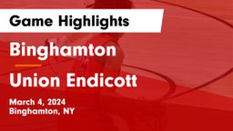 Binghamton  vs Union Endicott Game Highlights - March 4, 2024