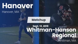 Matchup: Hanover vs. Whitman-Hanson Regional  2019