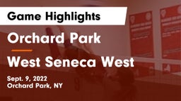 Orchard Park  vs West Seneca West  Game Highlights - Sept. 9, 2022