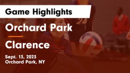 Orchard Park  vs Clarence  Game Highlights - Sept. 13, 2023