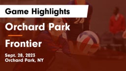 Orchard Park  vs Frontier  Game Highlights - Sept. 28, 2023