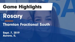 Rosary  vs Thornton Fractional South  Game Highlights - Sept. 7, 2019