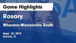 Rosary  vs Wheaton-Warrenville South  Game Highlights - Sept. 18, 2019