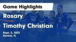 Rosary  vs Timothy Christian  Game Highlights - Sept. 5, 2023