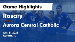 Rosary  vs Aurora Central Catholic Game Highlights - Oct. 5, 2023