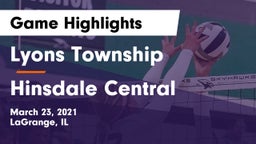 Lyons Township  vs Hinsdale Central Game Highlights - March 23, 2021